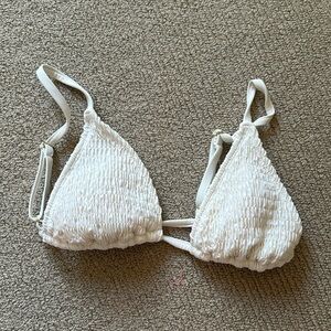 wild fable white scrunched bikini top